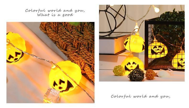 Battery Powered Halloween Decoration Pumpkin LED String Light