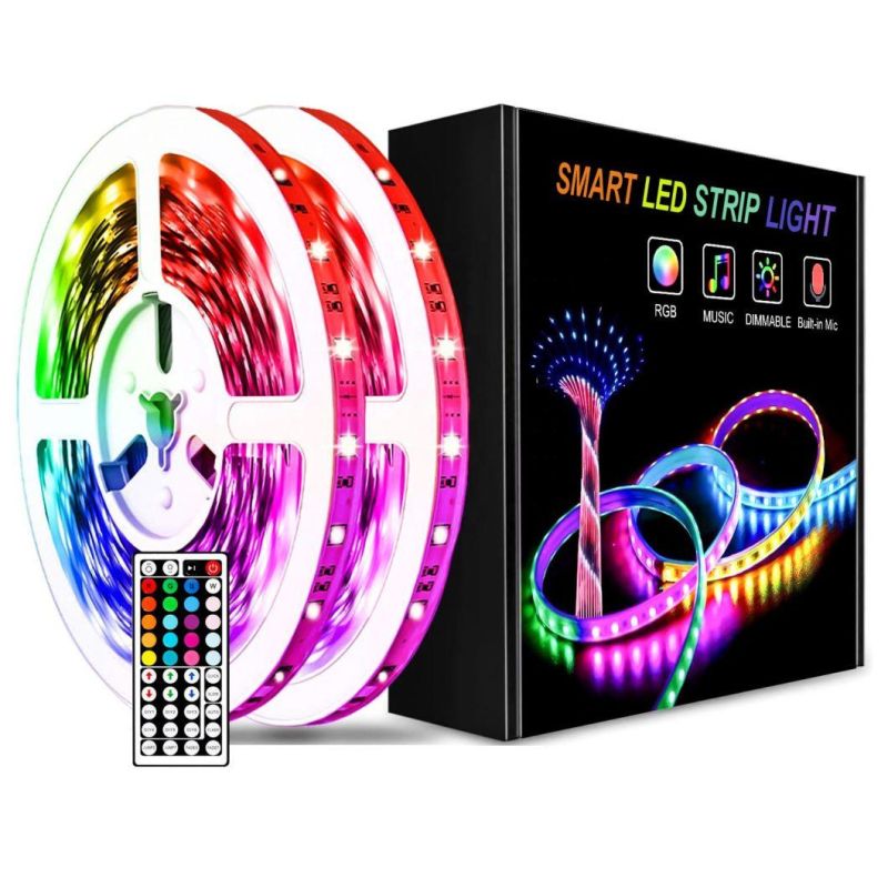 Wholesale Outdoor IP20 IP65 Flexible Color Changing Full Kit 12V 5m 5050 150LEDs RGB LED Strip Light with Remoter 24key Waterproof Neon Flex Luces LED Strip