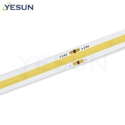 DC24V 8mm 10mm High Density No Light Spot Dotless 320LEDs/M COB LED Extremely Flexible Strips 180 Degree