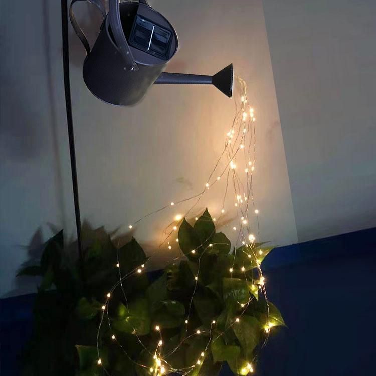 DIY Solar Garden Art Shower Light Watering Can Light Garden Courtyard Decoration