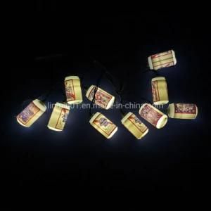 Indoor Decoration Plastic Cans LED String Lights with Logo Printing