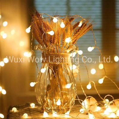 Globe String Light 2 Lighting Modes 16FT 40LEDs Ball IP65 Fairy Lights Battery Powered Decoractive for Indoor Outdoor Lighting