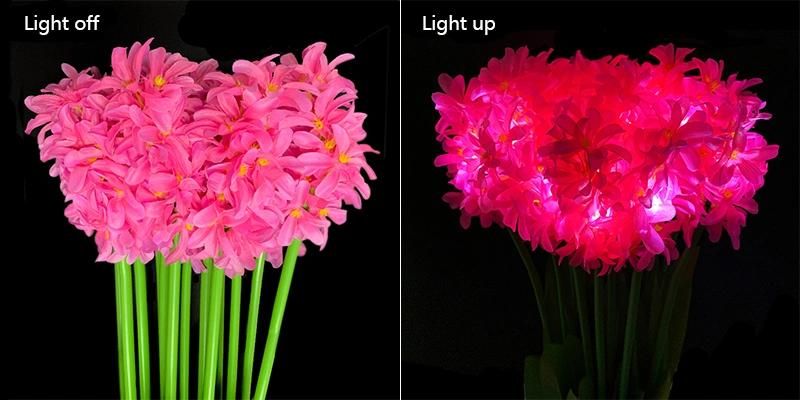 Toprex 2022 New Arrivals Artificial Pink LED Hyacinth Flower