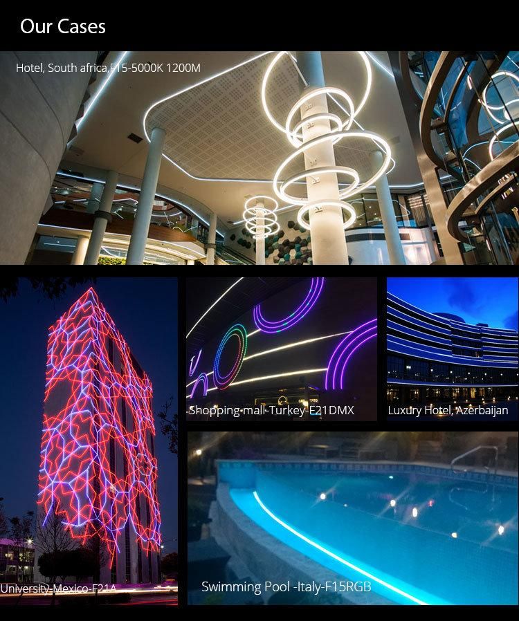 6000K White Color LED Neon Flex Rope Light for Hotel Decoration