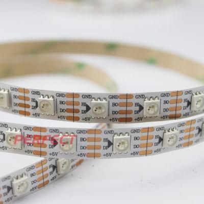 DC5V 5m Ws2812b Ws2813 LED Pixel Strip 30/60LEDs/M Programmable Individually Addressable Smart RGB Full Color LED Strip Light