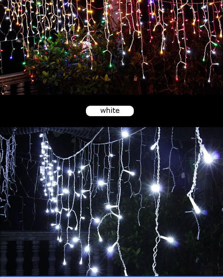 LED Colorful Fairy Icicle String Light for Outdoor Indoor Christmas Decoration