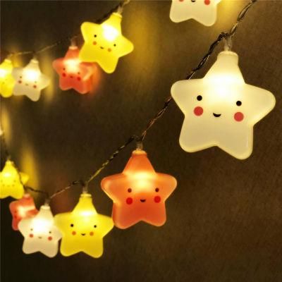 Factory Direct LED Small Five-Pointed Star Lantern Christmas Room Bedroom Balcony Curtain String Lights