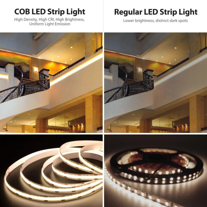Newest RGBW Colorful COB LED Strip DOT Free RGBW LED Light