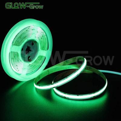 Ultra Bright Dimming Green COB Strip Light LED Strip Green with 10mm Size (480LEDs/m)