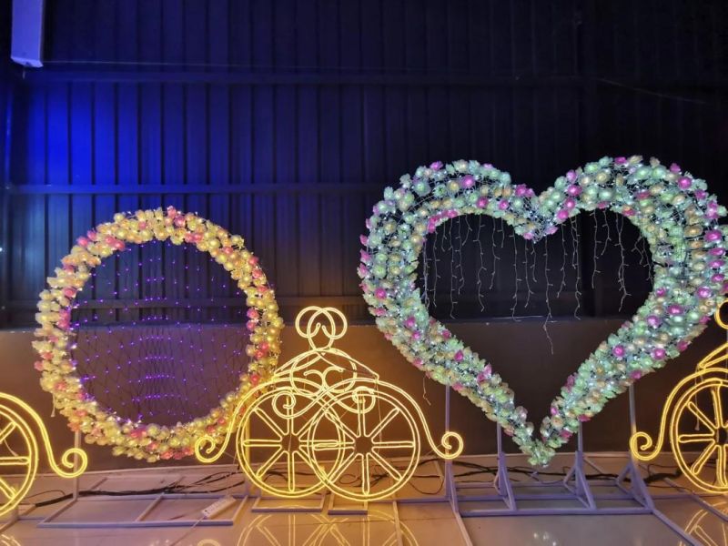 Wedding Decoration Gardon Decoration Big Heart LED Motif Light