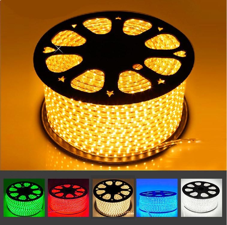 High Voltage Outdoor 110V 220V SMD 5050 Single Color RGB LED Strip Light 50m/Roll 100m/Roll