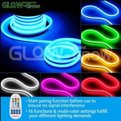 230V IP65 Waterproof Flexible Double Side LED Neon Rope Lights for Outdoor Home Garden Party Christmas Decoration