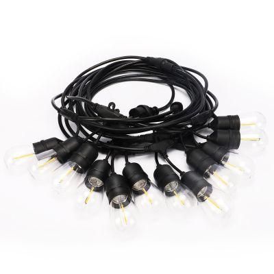 LED Outdoor Solar 30 FT. 16 Socket Powered String Lighting Decoration Light