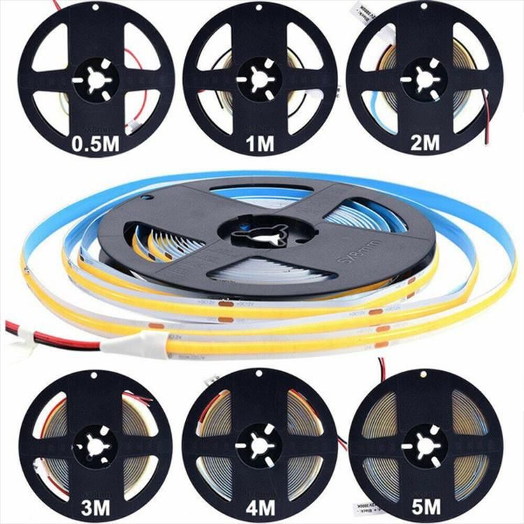 DC12V/24V LED Tape Flexible 180 Degree Big Angle Flexible COB LED Strip Light