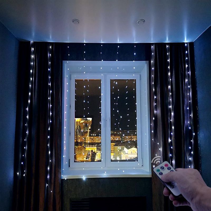 3m LED Christmas Fairy String Lights Remote Control USB New Year Garland Curtain Lamp Holiday Decoration Light for Home Bedroom Window
