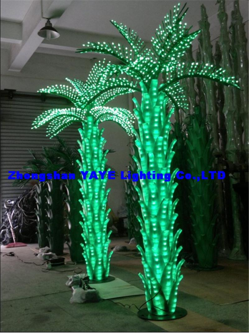 Yaye 18 Hot Sell Green Color LED Palm Tree Light/ Outdoor LED Palm Tree with 2 Years Warranty/Ce/RoHS