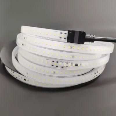 High Effi Waterproof IP68 Silicone Extrusion Free Cutting Long Running AC 230V LED Linear Strip Custom Color 1800lm Strip Light