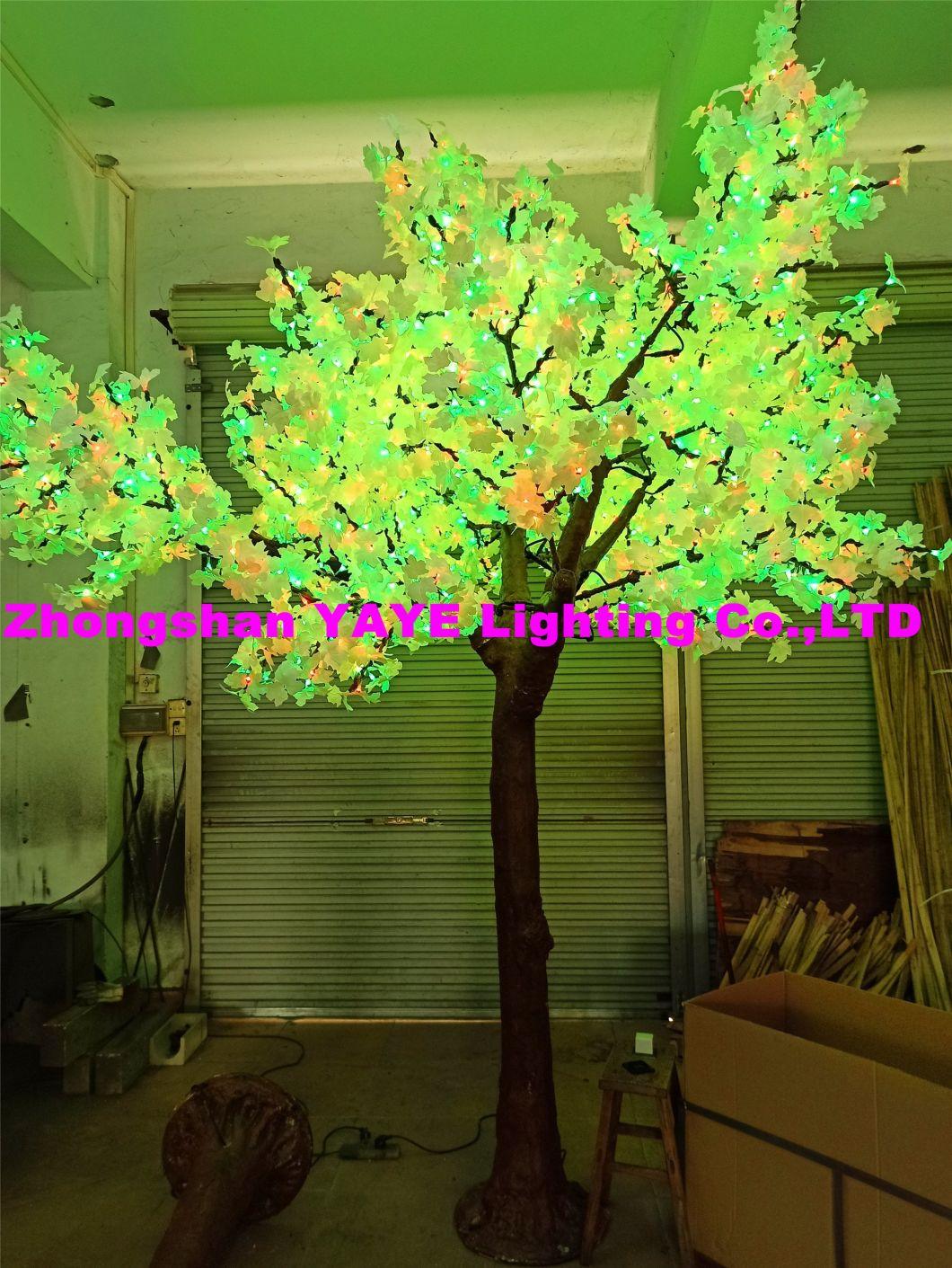 Yaye 18 Best Sell Outdoor /Indoor Waterproof IP65 RGB Canada LED Maple Tree with Available Color: Red/Green/Blue/White/Yellow/Pink/Purple/RGB / Warm White