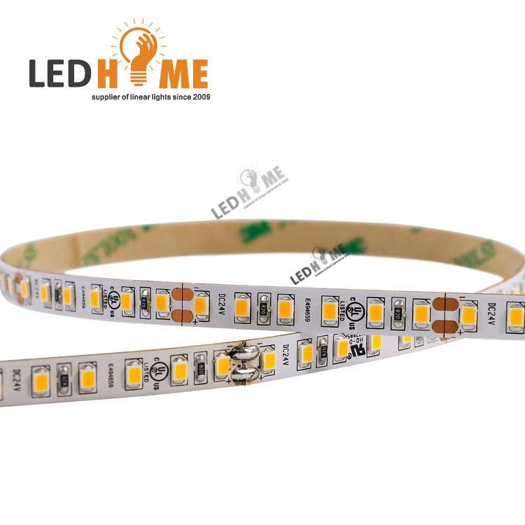 UL Certificate 120LEDs DC24V 20W/M 2700K Warm White SMD2835 Flexible LED Strip for Dots Free LED Linear Lighting