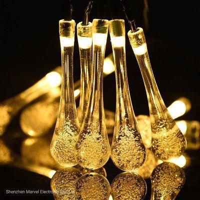 6/5/3m 30/20/10 LEDs Christmas Holiday Decoration LED Outdoor Water Drops Solar Lamp String Light