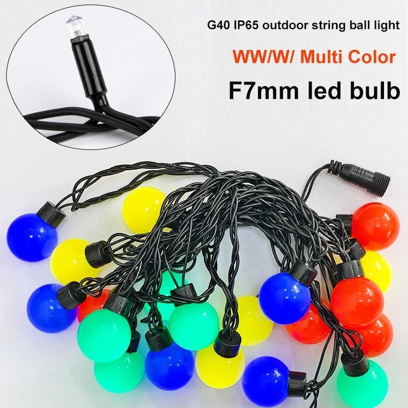 IP65 Outdoor Lighting Waterproof Lamp String G40 Ball Racecourse Light
