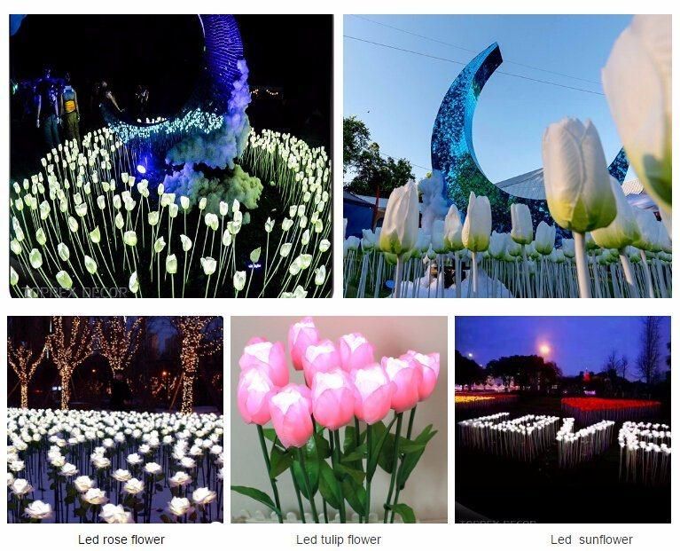 Factory Supplies LED Tulip Flower Light for Outdoor Evening Garden Decoration Lighting