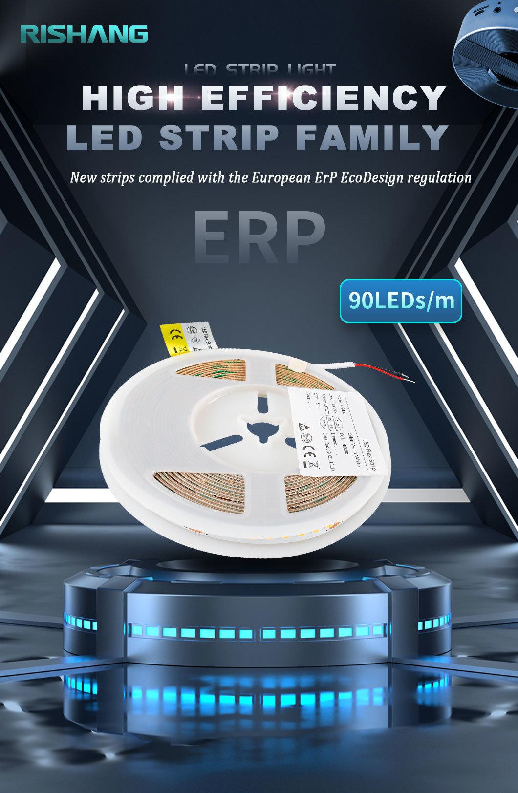 High Efficiency 3oz LED Strip SMD 2835 90LEDs/M 210lm/M Voltage DC24V Warm White Cool White