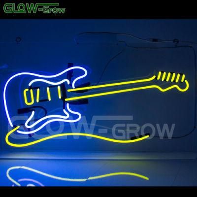 Custom Waterproof Guitar Shape 6mm 8mm 10mm 12mm Silicone LED Neon Sign for Bar Home Living Room Party Decoration