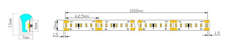 Customization 07*13mm SMD 3014 Nature White Waterproof Flexible LED Neon Flex Light for Home Garden Party Decoration