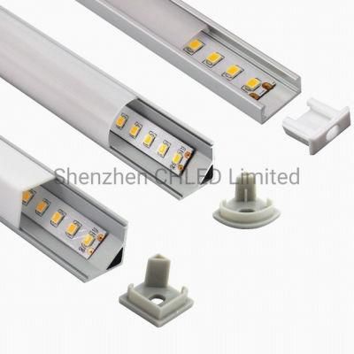 LED Strip with U/V Shape Aluminium/Aluminum Profile LED Linear Light with Milky/Diffuser/Transparent/Frosted/Clear PMMA PC Cover
