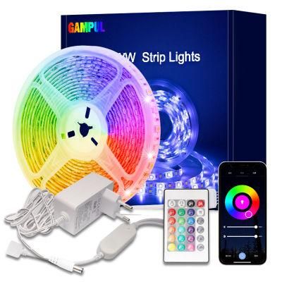 Tuya Smart APP SMD 5050 RGB Colorful Flexible LED Tape Light TV Background Lighting