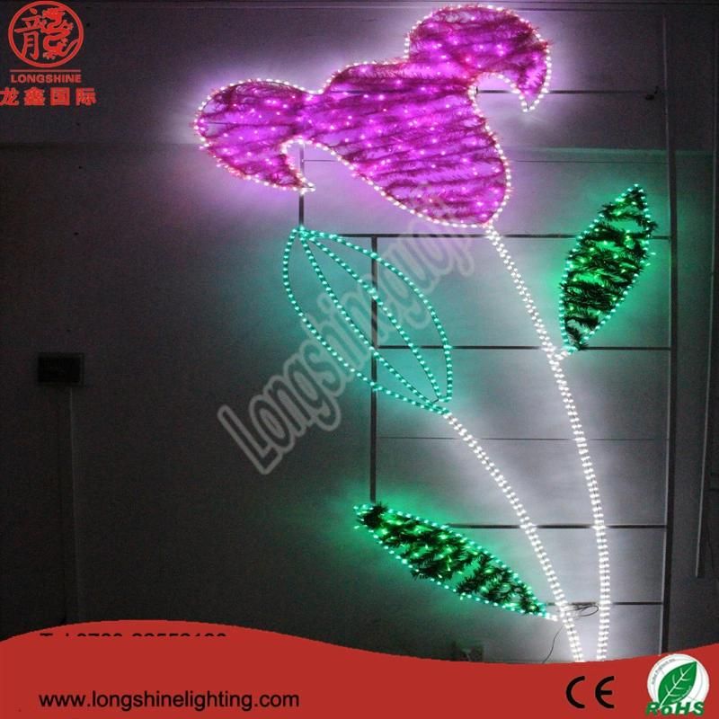 LED Flower Motif Holiday National Day Decorations