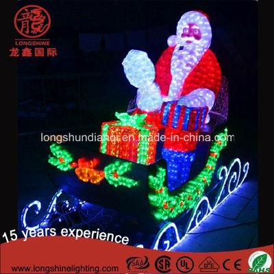 Chritmas 3D 220V Acrylic Santa Claus Deer Motif Light for Xmas Decoration