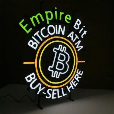 Custom Brand Display Bitcoin LED Neon Sign Letters Zone Outdoor Lighting Bitcoin ATM Neon Signs