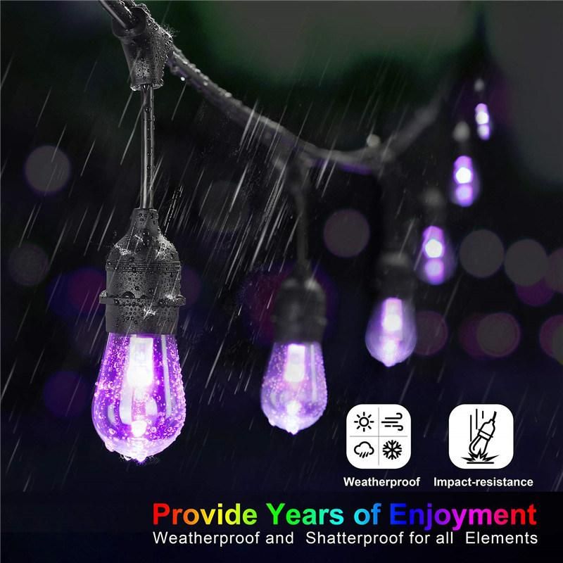 S14 RGBW LED Retro Filament Bulb Wedding Holiday Lighting Garland