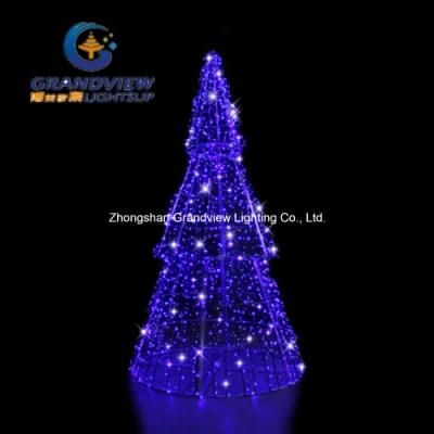 Blue 3D Pine LED Christmas Tree