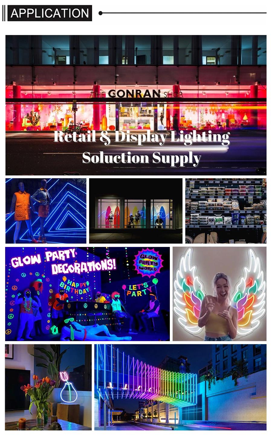 Holiday Christmas RGB Copper Wire Waterproof Decoration DIY Flex Strip LED Neon Light Custom Neon Sign for Bedroom
