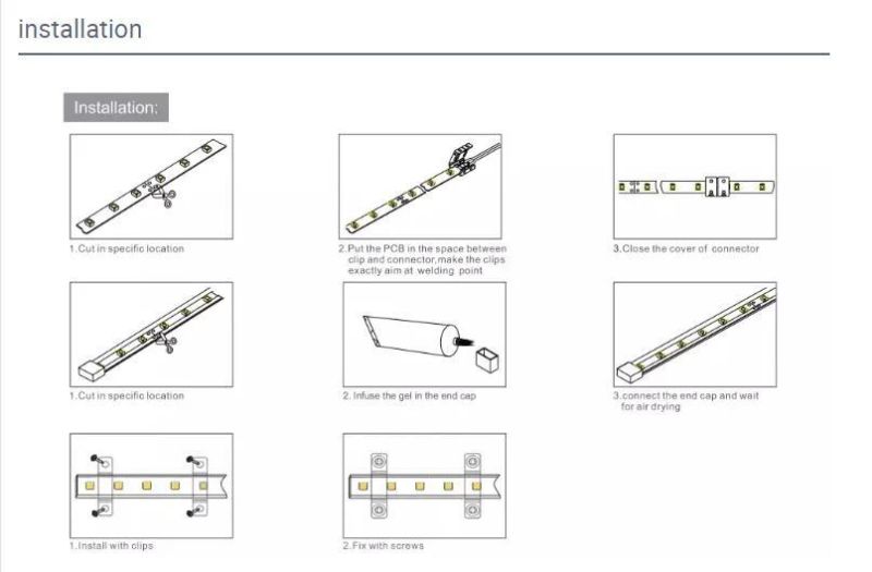 High Efficiency 12V 24V SMD 3838 RGB Smart Strip Light Remote Controler LED Light Strip Lamp