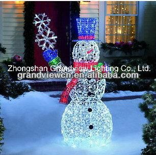 Living Home LED Crystal Swirl Snowman Xmas Lights
