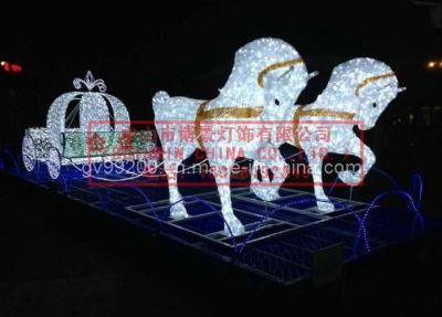 Horses Pumpkin Carriage LED Christmas Light