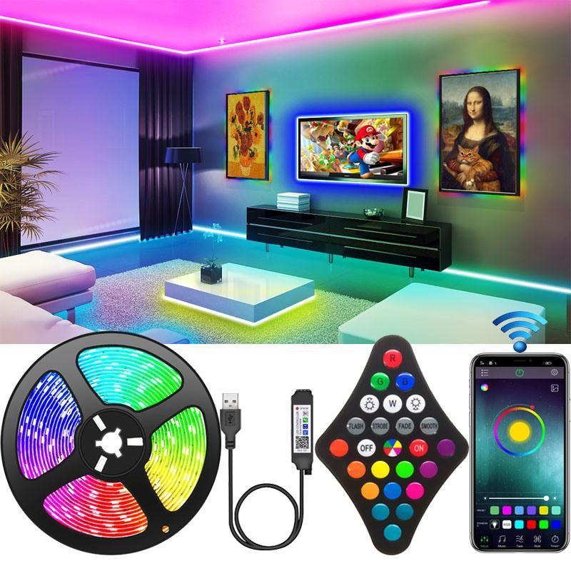 Amazon Google Home WiFi IP65 Flexible Holiday Lighting Waterproof LED Strip Light Strip LED RGB Strip Light