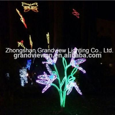 LED Xmas Lights for Garden Holidaydecor Butterfly and Flowers