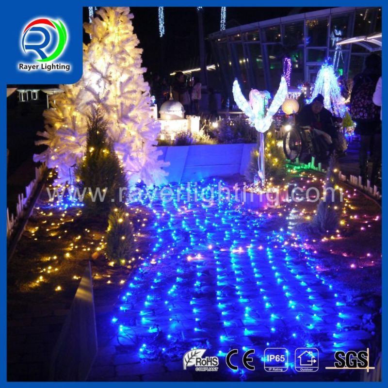 RGB Color LED Christmas Net Light Lighting Mesh for Square Pillar