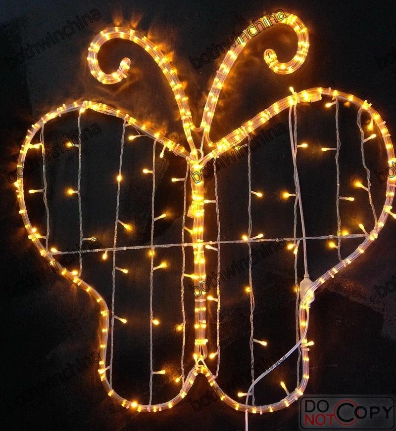 2015 New Design 2D Colorful LED Butterfly Light for Mall Decoration