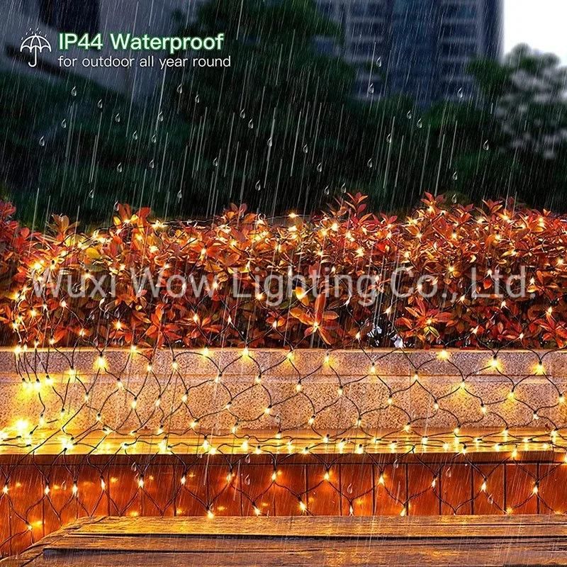 Christmas Fairy Net Light Outdoor - 240LED 3.6mx1.2m Garden Decorations Outdoor String Lights Mains Powered with Remote 8 Modes Waterproof Xmas Outside