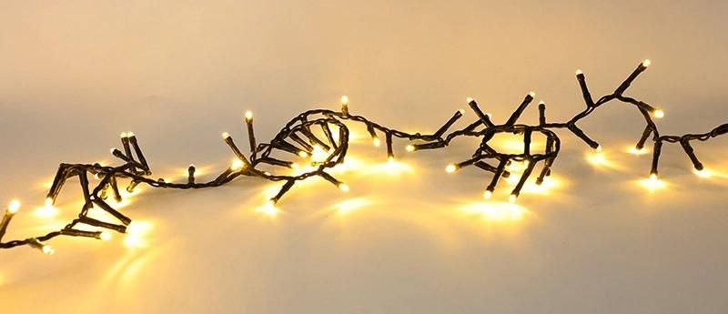 2m 120LEDs Warm White Christmas LED Cluster Light Garlan Light China Direct Buy for Home Garden Holiday Decoration