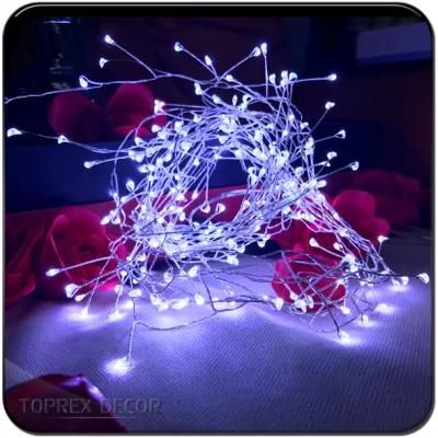 Outdoor Long Decorative Micro Copper Wire Solar LED String Raw Material Fairy Lights for with Timer