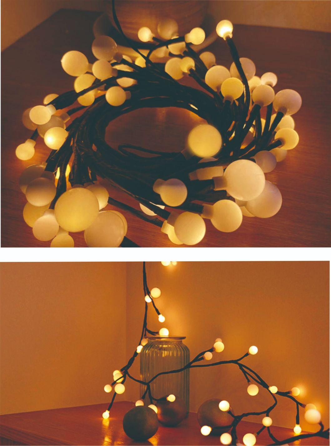 Acrylic Ball Branch Christmas Tree Decorative Lamp String