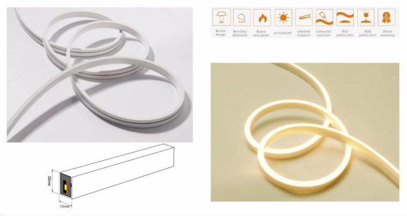 IP67 DOT Free 24V 12V Silicon LED Flexible Strip