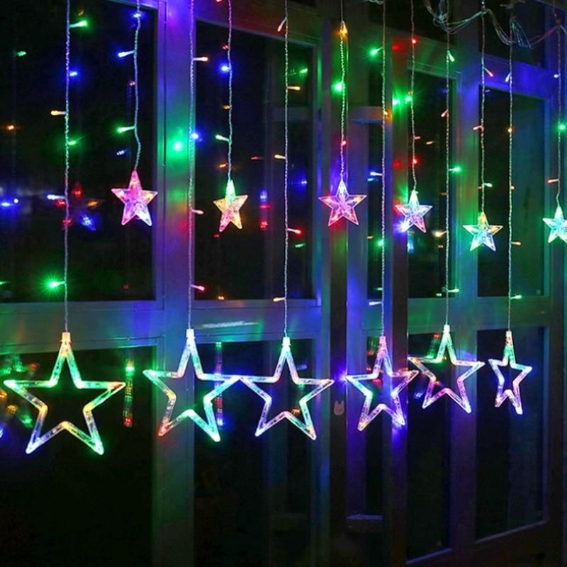 LED Star Curtain Light Ramadan Light Fairy String Decoration Lighting